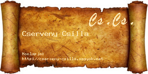 Cserveny Csilla névjegykártya