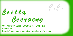 csilla cserveny business card